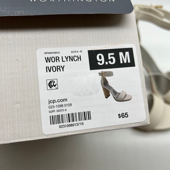 Worthington Womens Lynch Heeled Sandals Ivory Size 9.5M - Picture 14 of 15